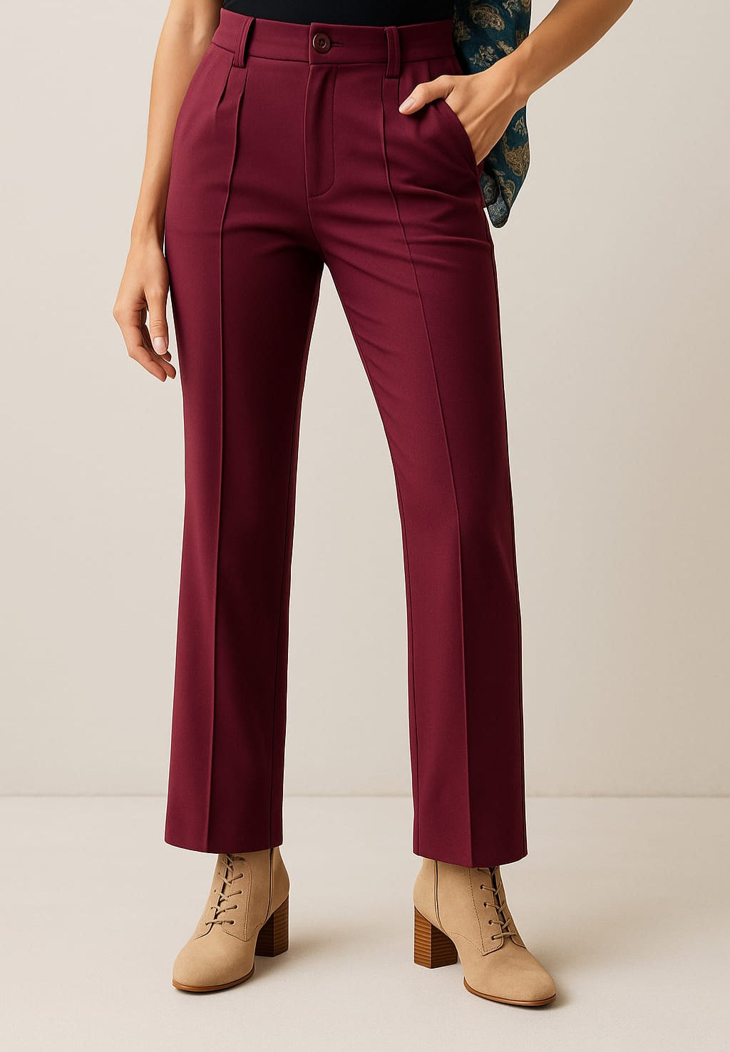 1. Straight-leg trousers