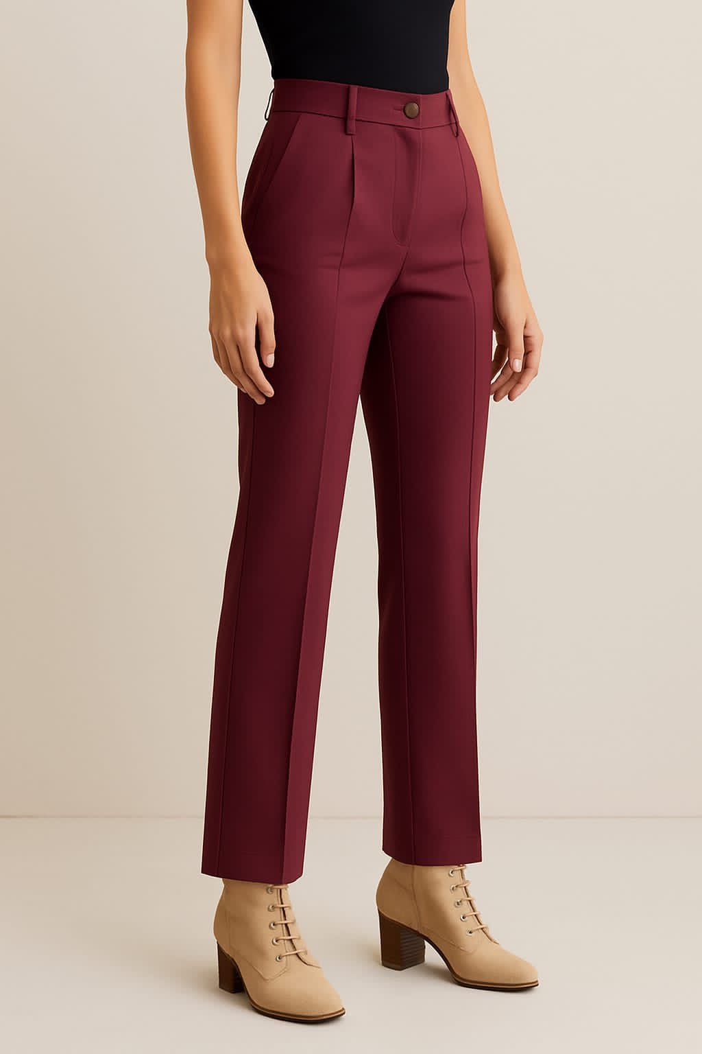 1. Straight-leg trousers