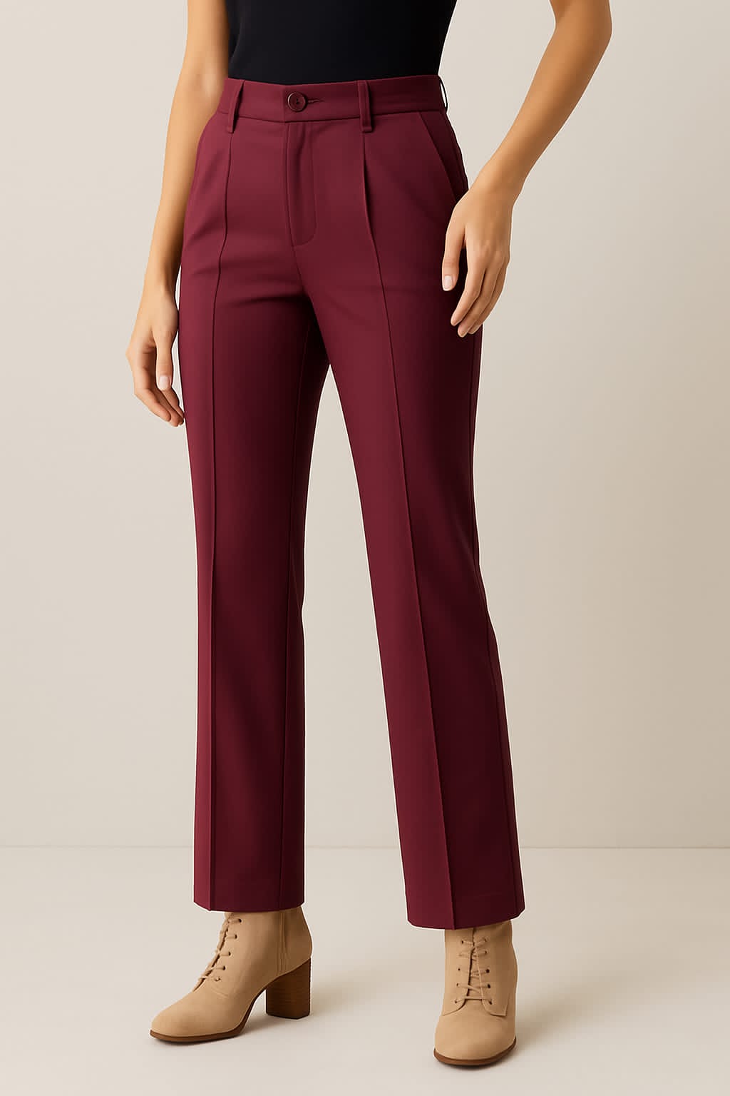 1. Straight-leg trousers